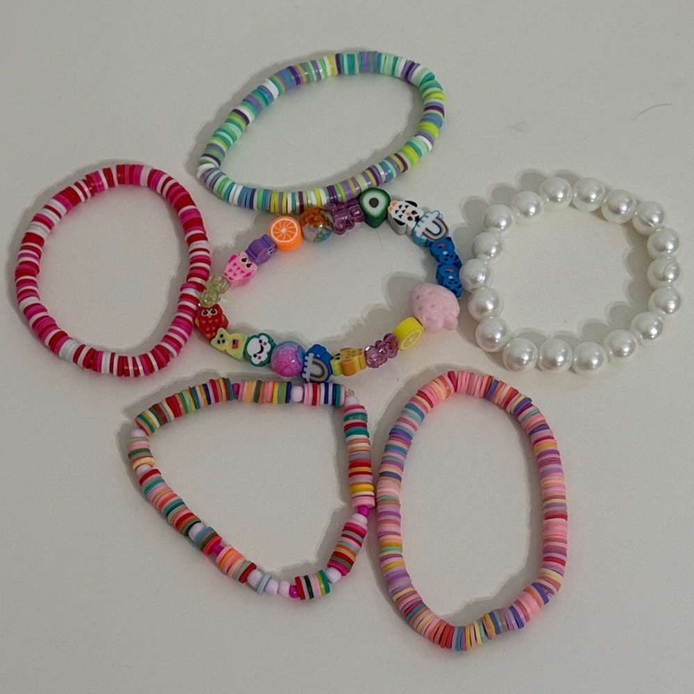 Stocking Stuffers Handmade Kids Stackable Beaded Bracelets - Picture 2 of 9